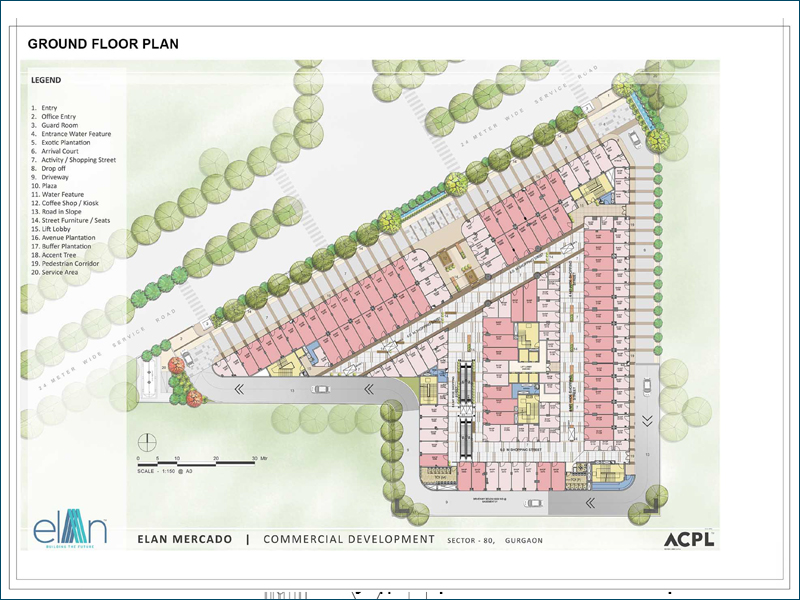 Elan Mercado Sector 80 Gurgaon- Ground Floor Plan