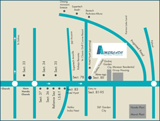 Elan Mercado Sector 80 Gurgaon Location Map